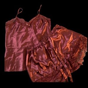 Red Satin lingerie sleepwear